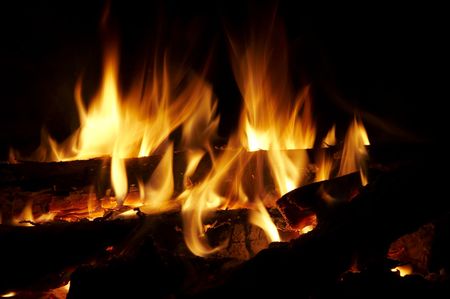 Camping fireの写真素材