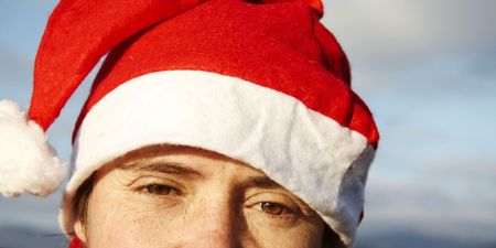 eye christmas girl close-upの写真素材