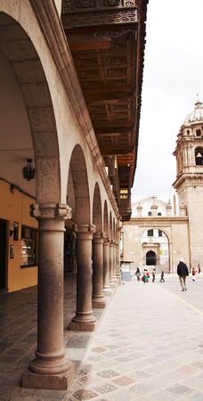 Street in the Cuzco,Peruの写真素材