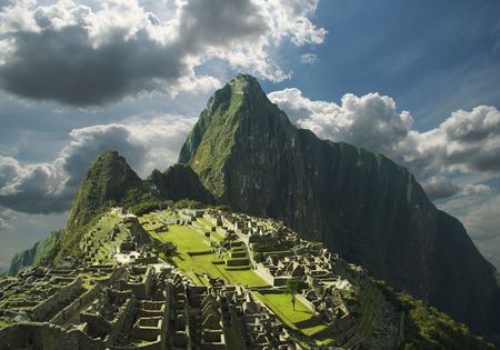 Overview on Machu-Picchu cityの写真素材