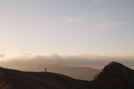 Hiking scene