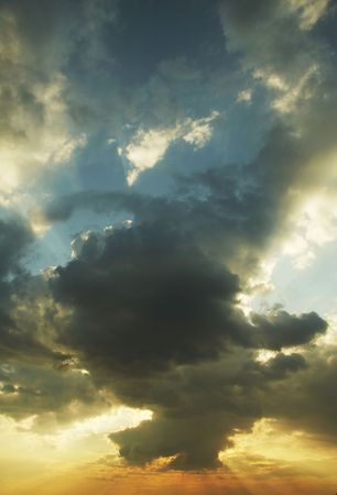 Beautiful sunset cloud and skyの写真素材