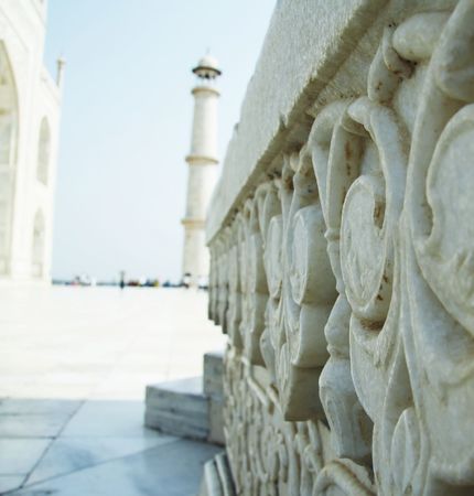 Marbles details in Taj Mahal palaceの写真素材