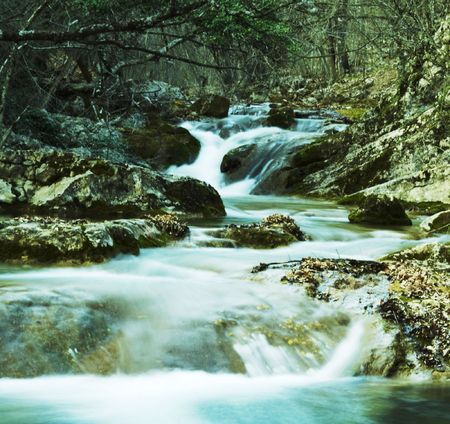 Waterfall cascadeの写真素材
