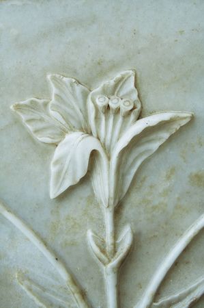 Marbles ornament in Taj Mahal palaceの写真素材