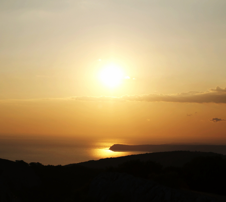 Sea sunsetの写真素材