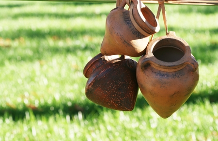 Clay bottlesの写真素材