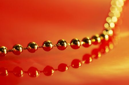 Gold christmas ballの写真素材