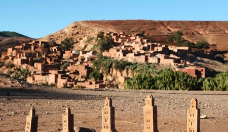 Village in dades valley, Morocco Africaの写真素材