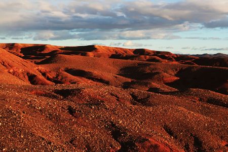Red mountain in Moroccoの写真素材