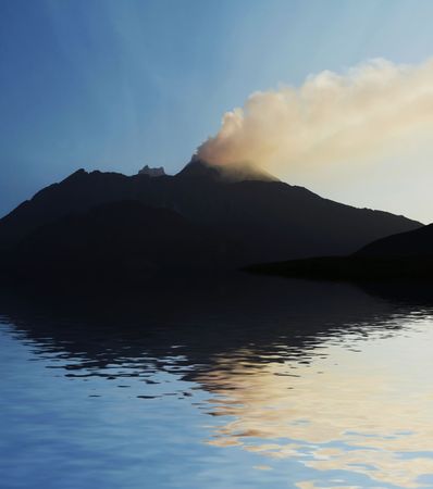 Eruption volcanoの写真素材