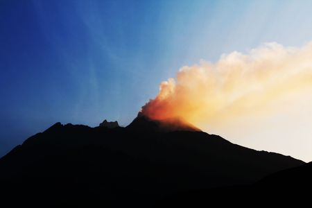 Eruption volcanoの写真素材