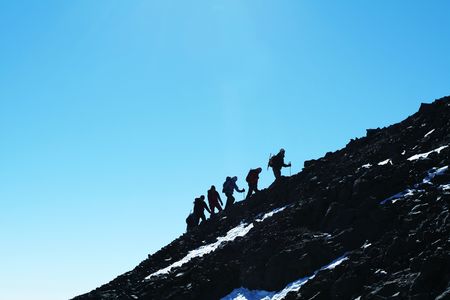 the climbの写真素材