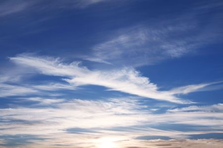 White clouds and blue