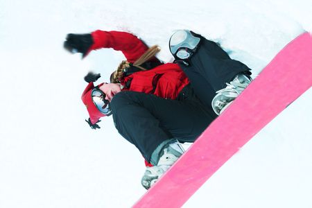 The snowboardersの写真素材