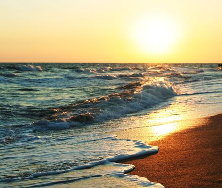 Sea sunsetの写真素材