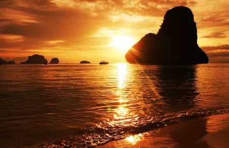 Sea sunsetの写真素材