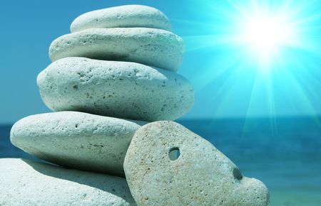 Pebble on beachの写真素材