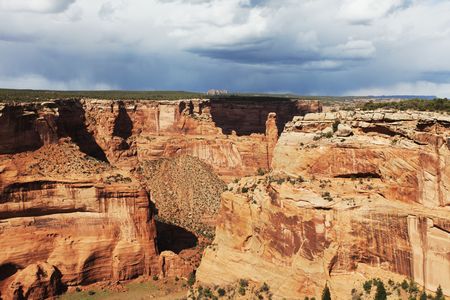Canyon in forestの写真素材