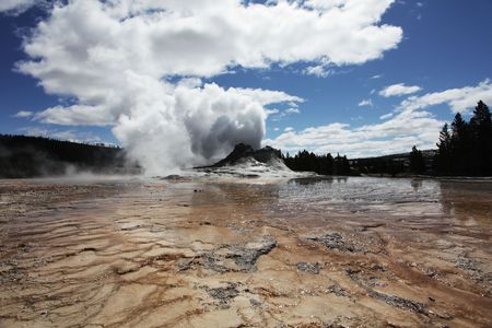 Castle geyserの写真素材