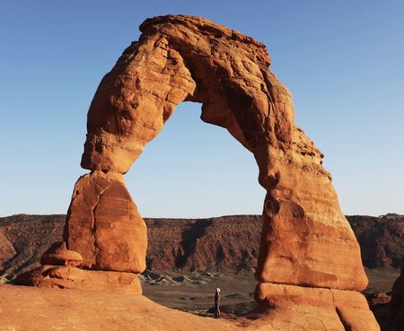Delicate Arch in Arches National Park, Utahの写真素材