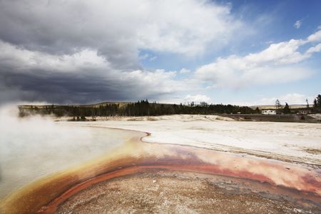 hot springの写真素材