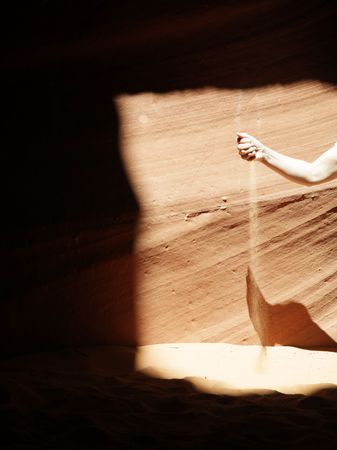 Scene in Antelope canyonの写真素材