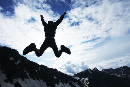 jumping boyの写真素材