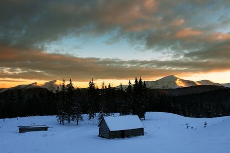 Winter mountainsの写真素材