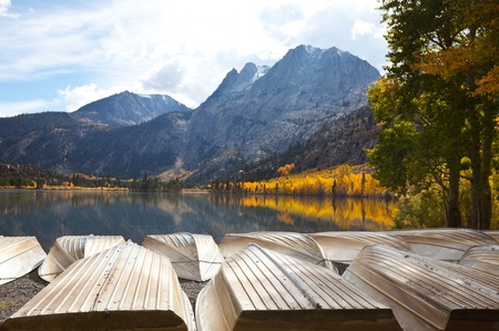 Picturesque rural landscapes on Mammoth lake