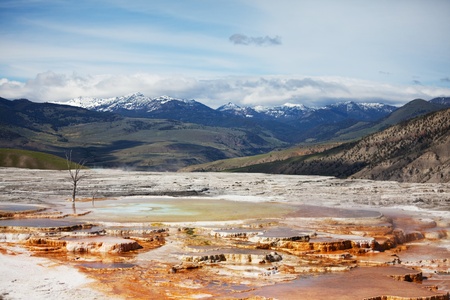 Mammoth Hot Springの写真素材