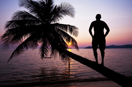 boy on the beachの写真素材