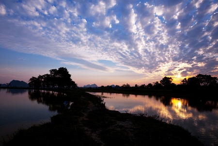 tropical sunsetの写真素材