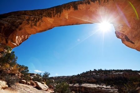 Arch in Natural Bridges National monumentの写真素材