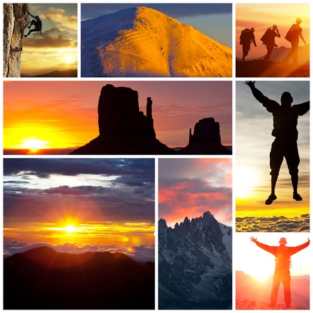 Hiking sceneの写真素材