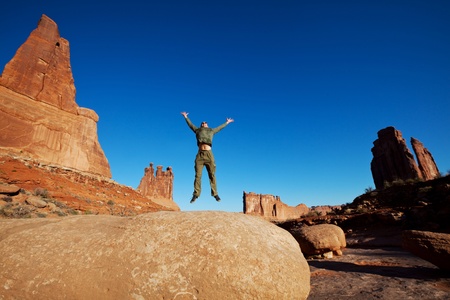 Jumping boyの写真素材