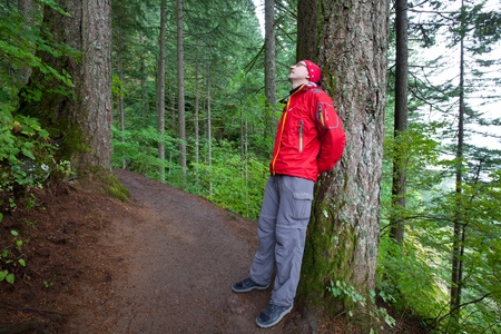 man in forest