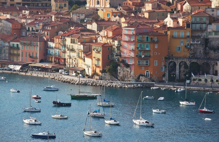 View of luxury resort and bay of Cote d'Azur in France.の写真素材