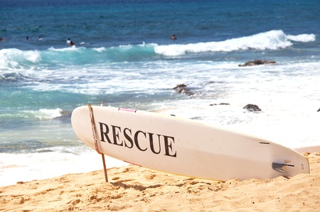 rescue post on Hawaiiの写真素材