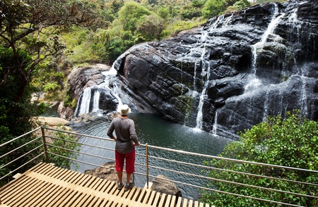 Waterfall on Sri Lanka,Horton Placeの写真素材