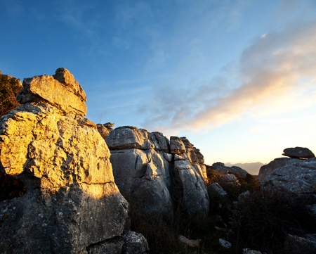Mountains Sierra Del Torcal in Spainの写真素材