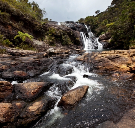 Waterfall on Sri Lanka,Horton Placeの写真素材