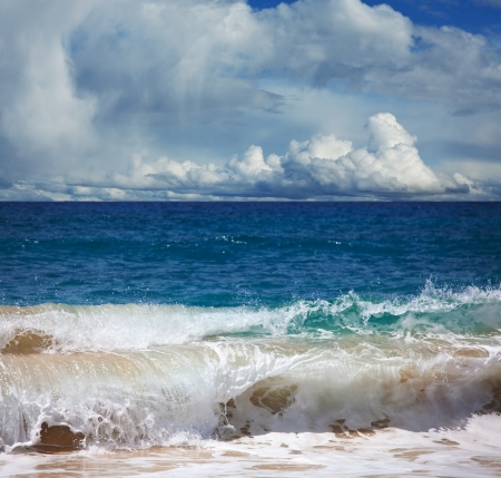 Wave on the beachの写真素材