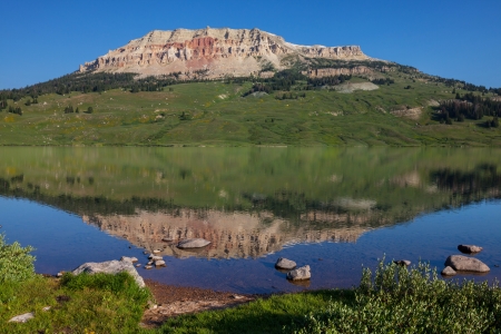 lake in Yellowstone National Park,USAの写真素材