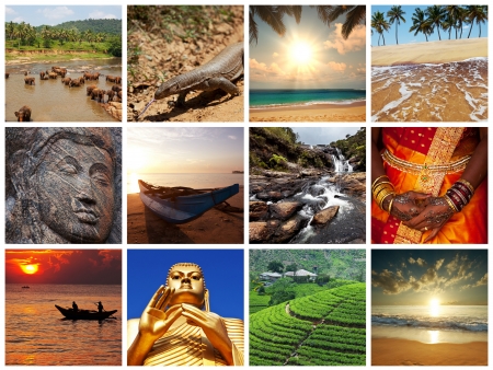 Sri Lanka scene collagesの写真素材