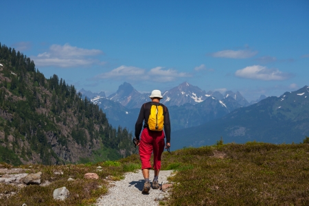 hiking in Mt.Baker area, Washingtonの写真素材