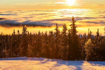 Winter mountains