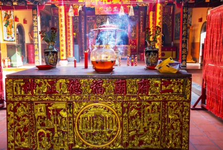 Buddhist prayer sticks in chinese templeのeditorial素材