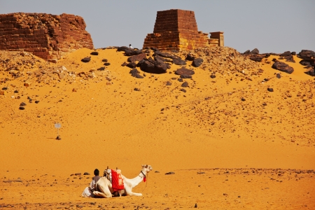 Meroe pyramids in Sudanの写真素材