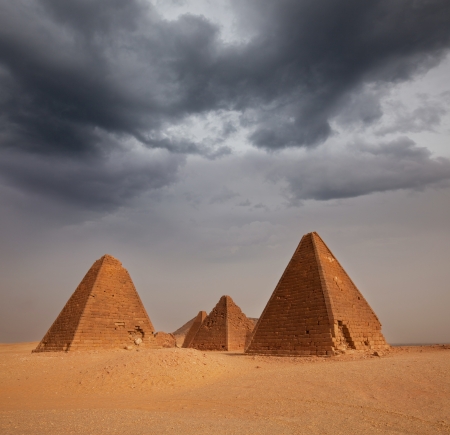 Meroe pyramids in Sudanの写真素材